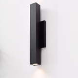Visual Comfort Modern 700OWCHAS93017BUDUNV Chara Contemporary Black LED Exterior 17" Sconce Lighting