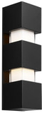 Visual Comfort Modern 700OWSQGE92717BUNV Leagan Contemporary Black LED Indoor / Outdoor Medium Wall Lighting