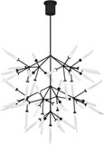 Visual Comfort Modern 700SPRGFB-LED927 Spur Grande Modern Matte Black LED Hanging Chandelier