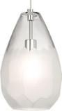 Visual Comfort Modern 700TDBRLGFS Briolette Grande Modern Satin Nickel Mini Ceiling Pendant Light