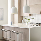 Visual Comfort Modern 700TDFNDW-LED930 Foundry Contemporary Matte White LED Hanging Pendant Lighting