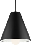Visual Comfort Modern 700TDJNIB-LED930 Joni Contemporary Matte Black LED Ceiling Light Pendant
