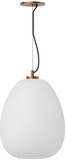 Visual Comfort Modern 700TDKPR13OPNB-LED927 Kapoor Modern Opal/Natural Brass LED Medium Pendant Light Fixture