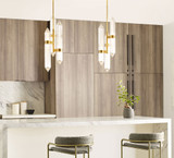 Visual Comfort Modern 700TDLGSN10BR-LED927 Langston Modern Plated Brass LED Drop Ceiling Lighting