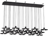 Visual Comfort Modern 700TRSPEVS27TB-LED930120 Eaves Modern Nightshade Black LED Multi Ceiling Pendant Light