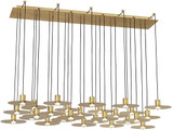 Visual Comfort Modern 700TRSPEVS27TNB-LED930120 Eaves Contemporary Natural Brass LED Multi Pendant Lamp