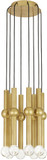 Visual Comfort Modern 700TRSPGYD8RNB-LED930 Guyed Modern Natural Brass LED Multi Pendant Lighting