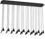 Visual Comfort Modern 700TRSPTRT27TB-LED930120 Turret Contemporary Nightshade Black LED Multi Lighting Pendant