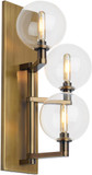 Visual Comfort Modern 700WSGMBTCR Gambit Modern Aged Brass LED Wall Lighting Fixture