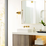 Visual Comfort Modern 700WSLGSN18BR-LED927 Langston Contemporary Plated Brass LED Wall Lighting