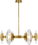 Visual Comfort Modern 700WYT6MBR-LED927 Wythe Contemporary Plated Brass LED Chandelier Light
