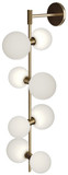 Visual Comfort Modern MODERNRAIL-WALL-GLASS-ORBS ModernRail Modern Aged Brass LED Wall Light Sconce