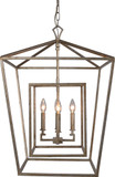 Terracotta H6125S-4AS Mattea Traditional Antique Silver Foyer Lighting Fixture
