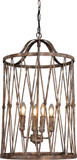 Terracotta H6221-4 Kara Traditional Washed Rustic Gold Foyer Light Fixture