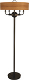 Thumprints 1268-ASL-2183 Meridian Contemporary Mahogany Bronze Light Floor Lamp
