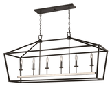 Trans Globe 10267 PC/BK Lacey Modern Polished Chrome / Black 49" Island Lighting