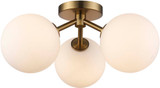 Trans Globe 11613 AG Haskell Modern Antique Gold Ceiling Light Fixture