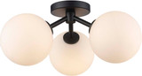 Trans Globe 11613 BK Haskell Modern Black Flush Mount Lighting