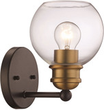 Trans Globe 22051-BK-AG Contemporary Black/Antique Gold Wall Light Sconce