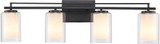 Trans Globe 22484 BK Lisbon Black 4-Light Bathroom Vanity Light