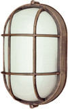 Trans Globe 41005-RT Aria Modern Rust Outdoor 8.5" Bulkhead Wall Light Fixture