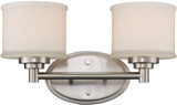 Trans Globe 70722 BN Cahill Brushed Nickel 2-Light Bathroom Sconce