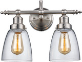 Trans Globe 70832-BN Modern Brushed Nickel 2-Light Bathroom Sconce