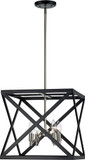 Trans Globe 71055-BK-BN Modern Black / Brushed Nickel 13" Pendant Light Fixture