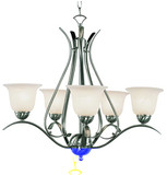 Trans Globe 9285 BN Aspen Brushed Nickel Chandelier Lighting