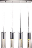 Trans Globe MDN-1460-4 Vanderpool Modern Polished Chrome LED Multi Hanging Pendant Lighting