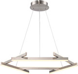 Trans Globe MDN-1565 BN Celestia Modern Brushed Nickel LED 26" Drop Ceiling Light Fixture