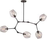 Trans Globe PND-2092-BK Contemporary Black Chandelier Lamp