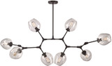 Trans Globe PND-2093-BK Contemporary Black Ceiling Chandelier