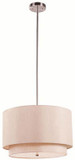 Trans Globe PND-802-TP Schiffer Brushed Nickel 18" Drum Drop Ceiling Lighting