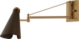 Troy B4314-PBR/BRZ Andersen Contemporary Patina Brass / Bronze Swing Arm Wall Lamp