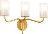 Troy B7493-GL Juniper Textured Gold Leaf 3-Light Bathroom Vanity Lighting