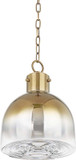 Troy F2112-PBR Beryl Modern Patina Brass Mini Drop Ceiling Light Fixture