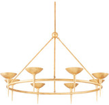 Troy F2608-VGL Cecilia Modern Vintage Gold Leaf Ceiling Chandelier