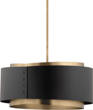 Troy F4413-PBR/SBK Roux Modern Patina Brass Drum Drop Ceiling Lighting