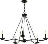 Troy F6305-FOR Sawyer Contemporary Iron 40" Chandelier Lighting