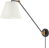 Troy PTL2627-PBR/TBK Navin Modern Patina Brass Wall Swing Arm Lamp