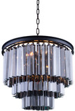 Urban Classic 1201D20MB-SS-RC Sydney Matte Black 20" Ceiling Pendant Light