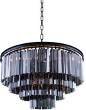 Urban Classic 1201D32MB-SS-RC Sydney Matte Black 32" Hanging Pendant Lighting