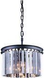 Urban Classic 1208D16MB-SS-RC Sydney Matte Black 16" Drum Hanging Pendant Light