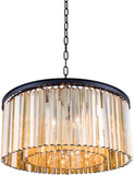 Urban Classic 1208D31MB-GT-RC Sydney Matte Black 31.5" Drum Pendant Lighting Fixture