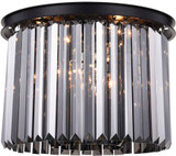 Urban Classic 1238F20MB-SS-RC Sydney Matte Black 20" Flush Ceiling Light Fixture