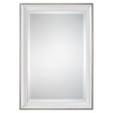 Uttermost 09081 Lahvahn Gloss White Silver Mirror