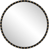 Uttermost 09949 Sele Contemporary Matte Black Oversized Round Wall Mirror