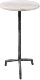 Uttermost 22897 Puritan Contemporary Rustic Aged Black White Marble Drink Table
