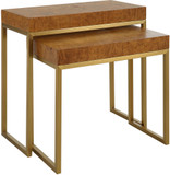 Uttermost 22986 Burl-esque Contemporary Rich Pecan Nesting Tables